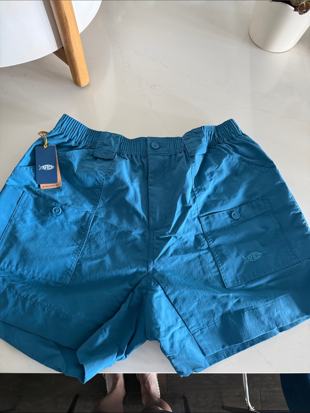 AFTCO Teal Blue Men’s Cargo Shorts